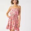 Tiare Hawaii Ryden Mini Dress - Peach Hibiscus