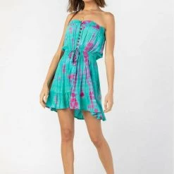 Tiare Hawaii Ryden Tube Mini Dress - Jungle Fuchsia Leopard Dresses