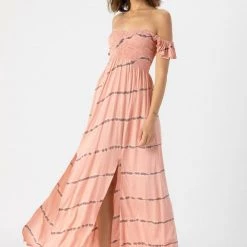 Tiare Hawaii Hollie Maxi Dress - Peach Vert Tie Dye