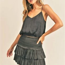 Bottoms Reset By Jane Amore Tiered Skirt