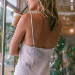 Lovestitch Dresses Love Stitch Bias Cut Tie Dye Midi Dress In Cement