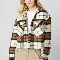 Blank NYC All The Best Crop Shacket Jackets