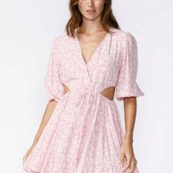 Sky To Moon Long Sleeve Side Cutout Mini Dress Dresses