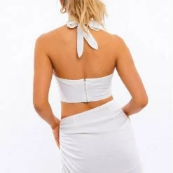 Bottoms Le Lis Linen Side Shirring Mini Skirt