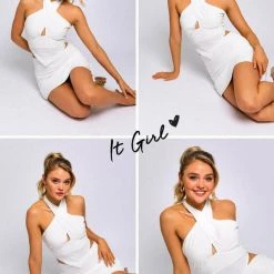 Bottoms Le Lis Linen Side Shirring Mini Skirt