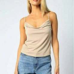 Tops Olivaceous Karina Drape Front Cami