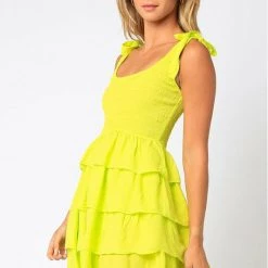 Dresses Olivaceous Layered Smocked Mini Dress