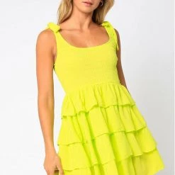 Dresses Olivaceous Layered Smocked Mini Dress