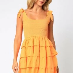 Dresses Olivaceous Layered Smocked Mini Dress