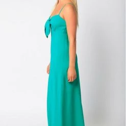 Olivaceous Stevie Tie Front Maxi Dress