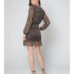 Lavender Brown Paisley Dress Dresses