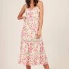 Rays For Days Katrina Dress - Pink Blossom Swiss Dot Dresses
