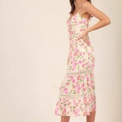 Rays For Days Katrina Dress - Pink Blossom Swiss Dot Dresses