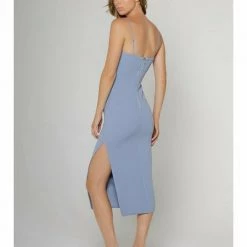 Dresses Lavender Brown Ponte Slit Midi Dress