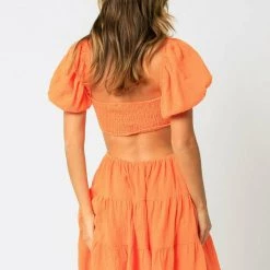 Dresses Olivaceous Smocked Cutout Mini Dress