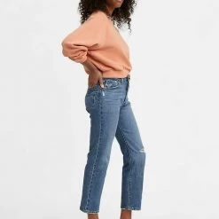 Bottoms Levi's 501 Original Fit Cropped Jean - Salsa Middle