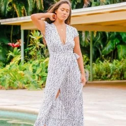 Dresses XIX Palms Wrap Maxi Dress - Siesta Key