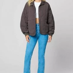 Jackets Blank NYC Quilted Bomber Jacket - Moonless Night