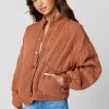 Blank NYC Quilted Bomber Jacket - Nutmeg