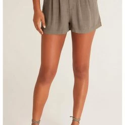 Z Supply Calista Short In Moss Grey Bottoms
