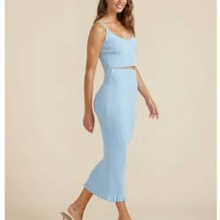 Tops Mink Pink Cyprus Knit Crop Top