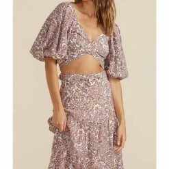 Mink Pink Jedda Crop Blouse