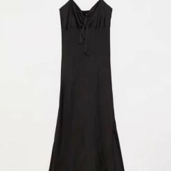 Deluc Clothing Dresses Deluc Nora Tie Maxi Dress In Black
