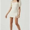 ASTR The Label ASTR Wendy Square Neck Puff Sleeve Mini Dress