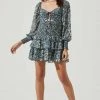 ASTR The Label Dresses ASTR Marietta Cutout Mini Dress - Blue Peach Floral