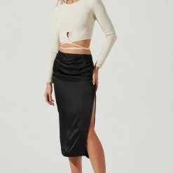 ASTR The Label ASTR Perry Ruched Skirt Bottoms