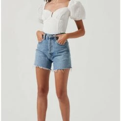 ASTR The Label Tops ASTR Daydreamer Sweetheart Puff Sleeve Top