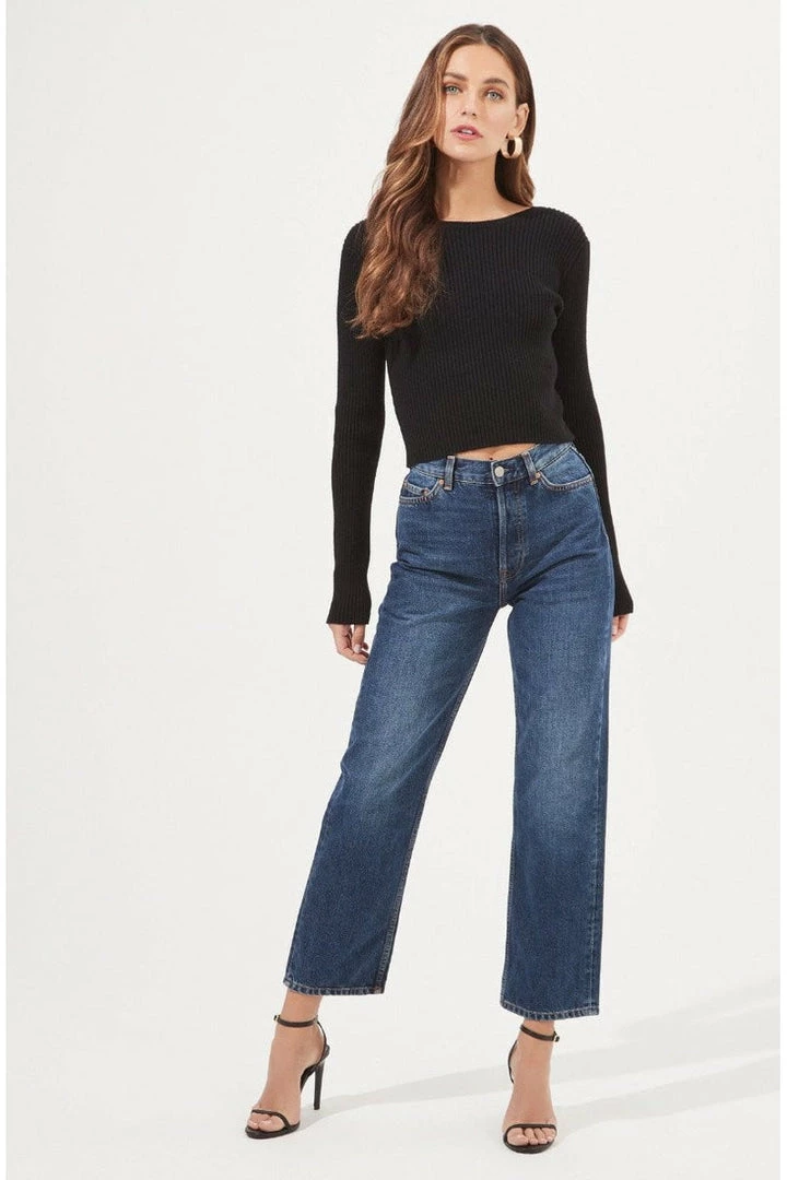 ASTR The Label ASTR Elson Open Back Chain Detail Sweater 4 ASTR The Label ASTR Elson Open Back Chain Detail Sweater