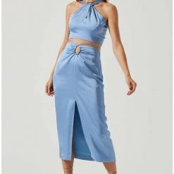 ASTR The Label ASTR Robin Waist Tie Midi Skirt Bottoms
