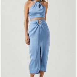 ASTR The Label ASTR Robin Waist Tie Midi Skirt Bottoms