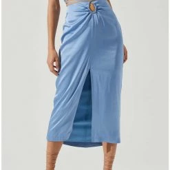 ASTR The Label ASTR Robin Waist Tie Midi Skirt Bottoms