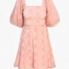 Dresses Adelyn Rae Stefani Puff Sleeve Embroidered Eyelet Dress