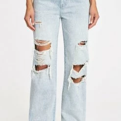 Bottoms Pistola Bobbie High Rise Wide - Encinitas Distressed