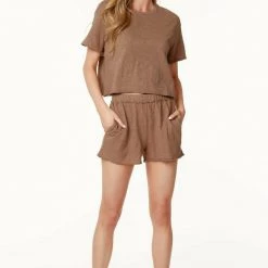 Bobi Raw Edge Pocket Short - BLACK