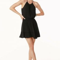 Bobi Luxe Crepe Smocked Waist Dress