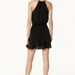 Bobi Luxe Crepe Smocked Waist Dress