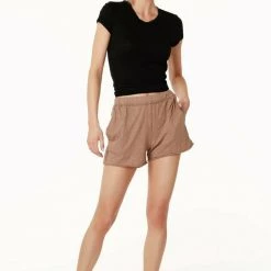 Bobi Raw Edge Pocket Short - BLACK
