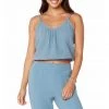 Bobi Beach Gauze Smocked Waist Cami Tops