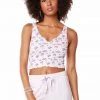 Bobi Floral Rib Knit Tank - Lilac 2 Bobi Floral Rib Knit Tank - Lilac