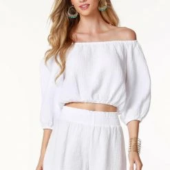 Bobi Bubble Off Shoulder Top