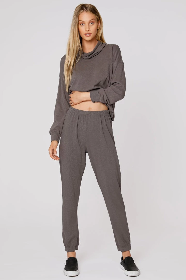 Bobi Elastic Waist Jogger - Citron Bottoms 6 Bobi Elastic Waist Jogger - Citron Bottoms