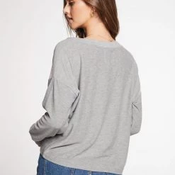 Chaser Cozy Knit Cropped Long Sleeve Top Tops