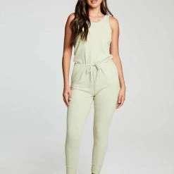 Chaser Cozy Rib Low Back Jumpsuit