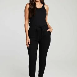 Chaser Cozy Rib Low Back Jumpsuit 14 Chaser Cozy Rib Low Back Jumpsuit