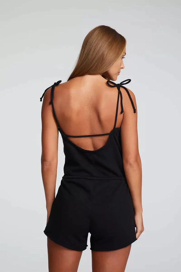 Chaser Vintage Fleece Strappy Shorts Romper 5 Chaser Vintage Fleece Strappy Shorts Romper