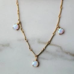 Wander + Lust Jewelry Wander + Lust Serafina Opal Necklace 16"